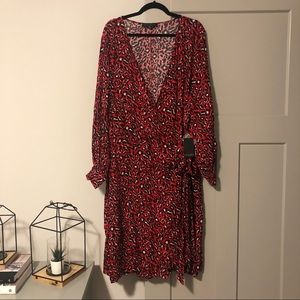 Eloquii Plus Leopard Print Wrap Dress